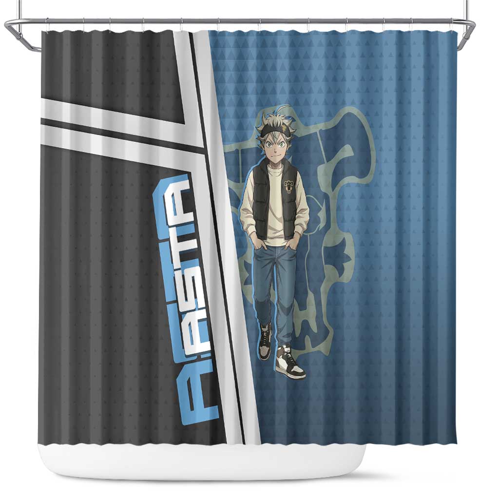 Asta from Black Clover in Modern Streetwear Shower Curtain Black Clover Anime Aesthetic - Asta Style