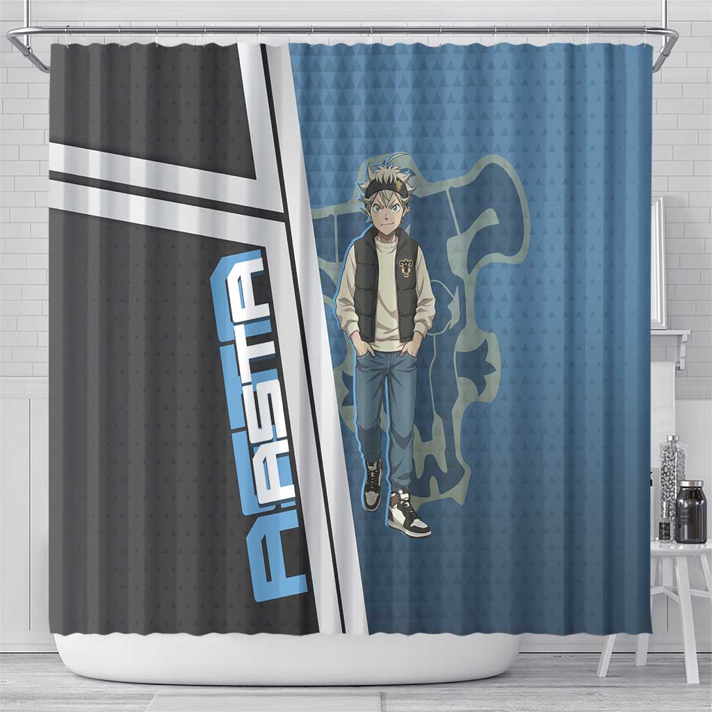 Asta from Black Clover in Modern Streetwear Shower Curtain Black Clover Anime Aesthetic - Asta Style