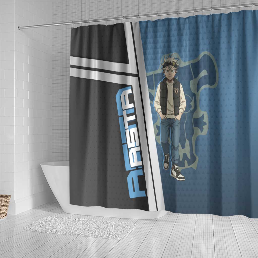 Asta from Black Clover in Modern Streetwear Shower Curtain Black Clover Anime Aesthetic - Asta Style