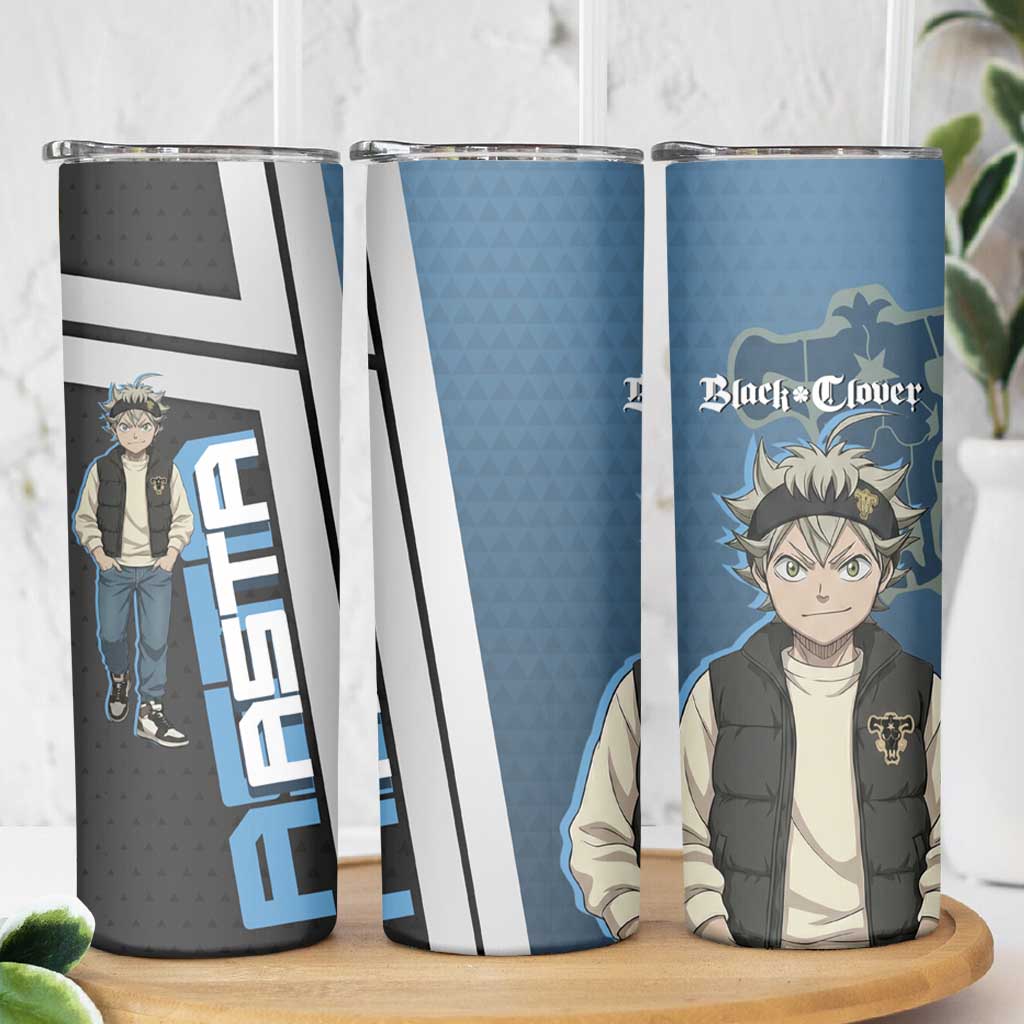 Asta from Black Clover in Modern Streetwear Skinny Tumbler Black Clover Anime Aesthetic - Asta Style