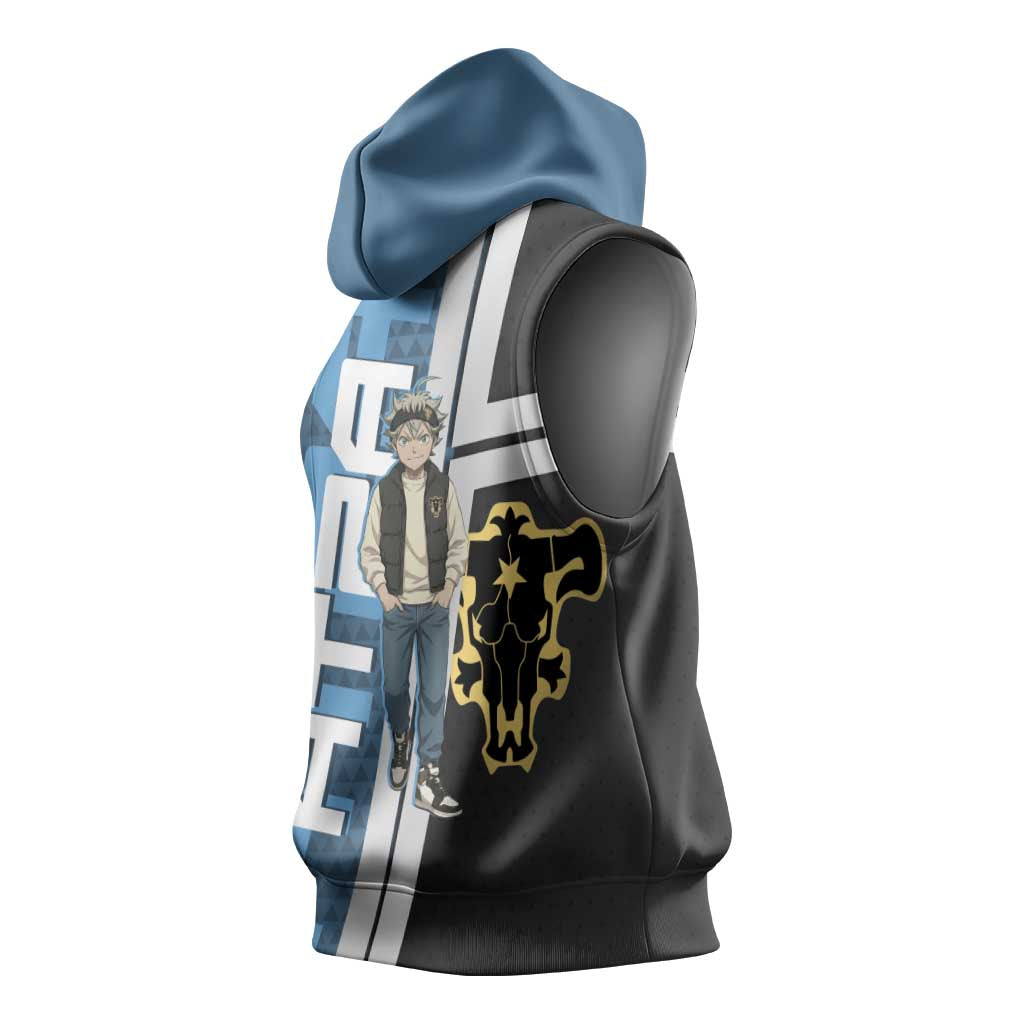 Asta from Black Clover in Modern Streetwear Sleeveless Hoodie Black Clover Anime Aesthetic - Asta Style