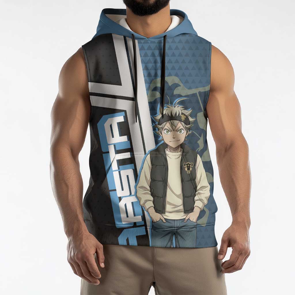 Asta from Black Clover in Modern Streetwear Sleeveless Hoodie Black Clover Anime Aesthetic - Asta Style