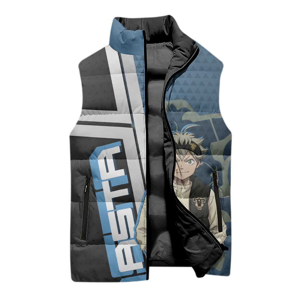 Asta from Black Clover in Modern Streetwear Sleeveless Puffer Jacket Black Clover Anime Aesthetic - Asta Style