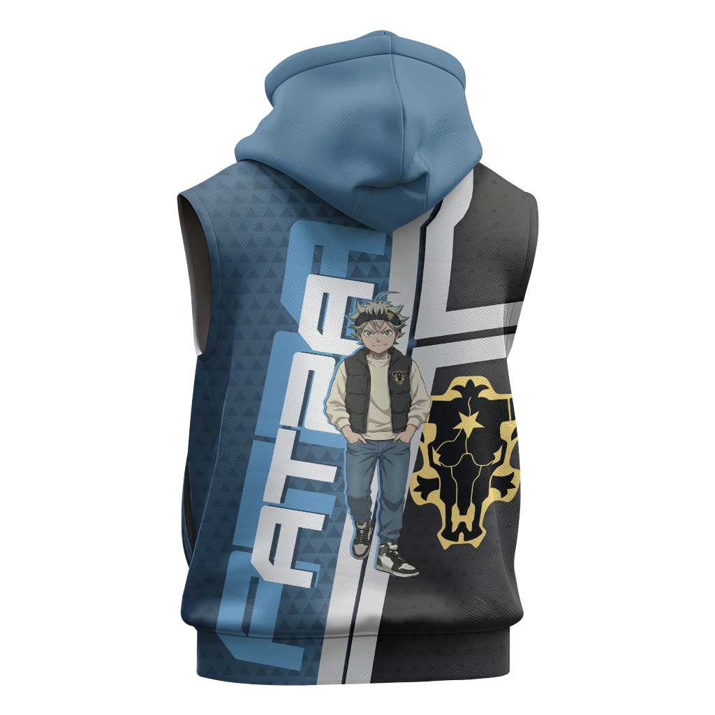 Asta from Black Clover in Modern Streetwear Sleeveless Zip Hoodie Black Clover Anime Aesthetic - Asta Style