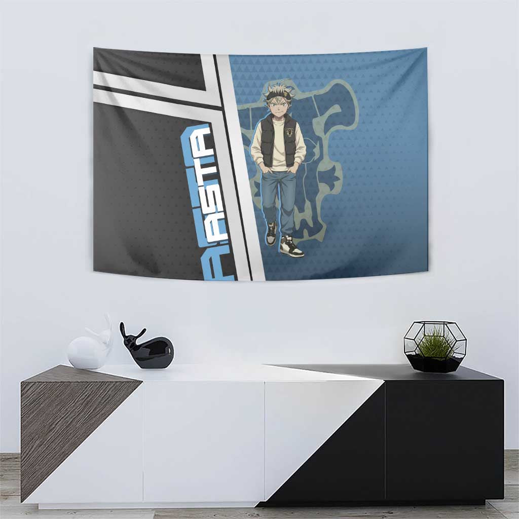 Asta from Black Clover in Modern Streetwear Tapestry Black Clover Anime Aesthetic - Asta Style