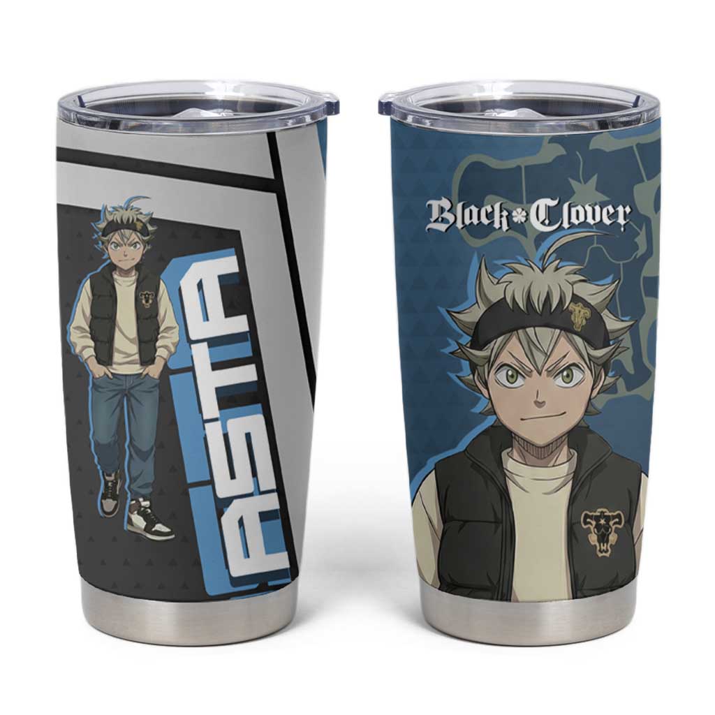 Asta from Black Clover in Modern Streetwear Tumbler Cup Black Clover Anime Aesthetic - Asta Style