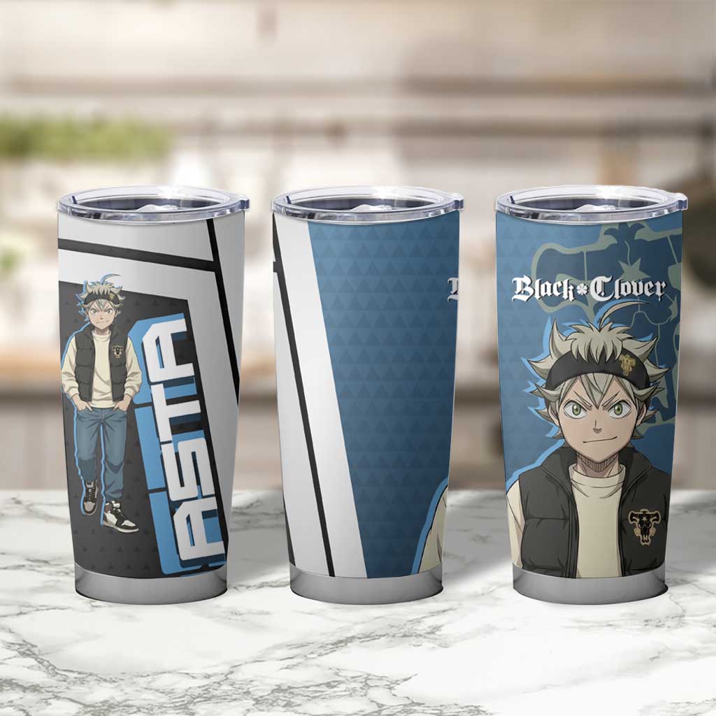 Asta from Black Clover in Modern Streetwear Tumbler Cup Black Clover Anime Aesthetic - Asta Style