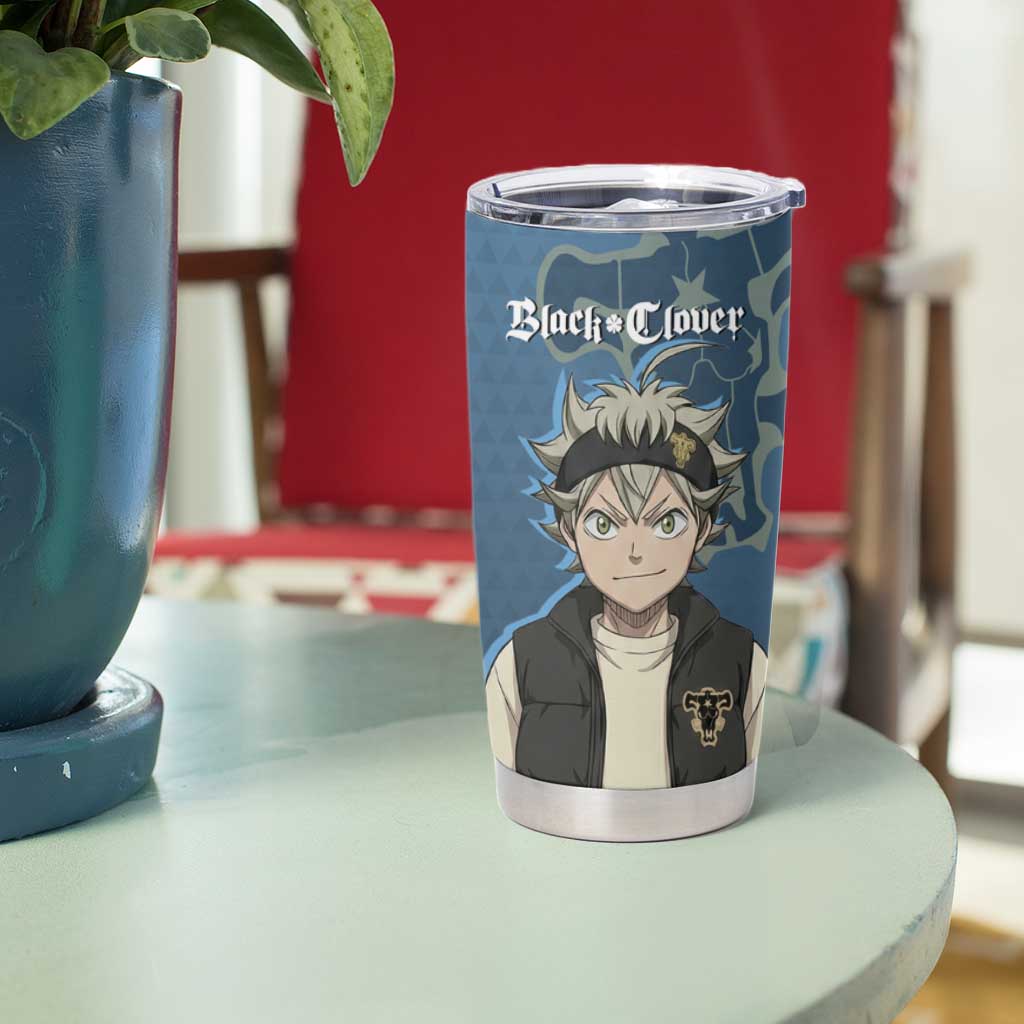 Asta from Black Clover in Modern Streetwear Tumbler Cup Black Clover Anime Aesthetic - Asta Style