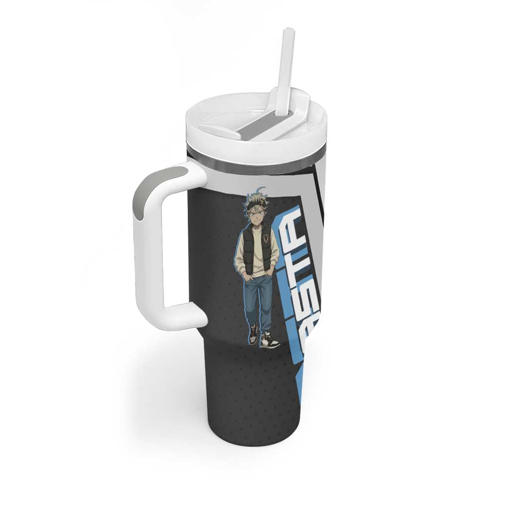 Asta from Black Clover in Modern Streetwear Tumbler With Handle Black Clover Anime Aesthetic - Asta Style