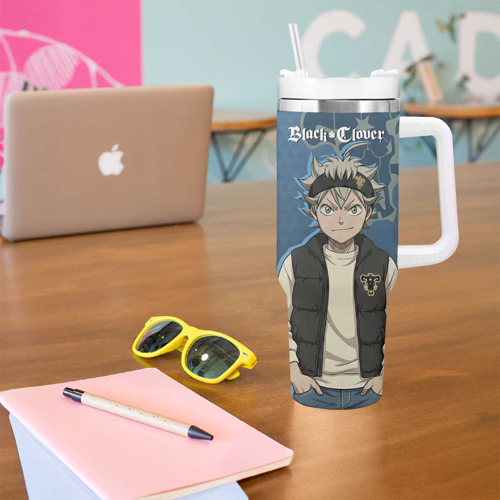 Asta from Black Clover in Modern Streetwear Tumbler With Handle Black Clover Anime Aesthetic - Asta Style