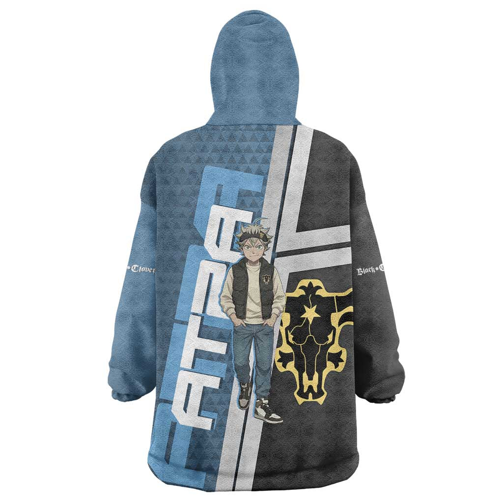 Asta from Black Clover in Modern Streetwear Wearable Blanket Hoodie Black Clover Anime Aesthetic - Asta Style