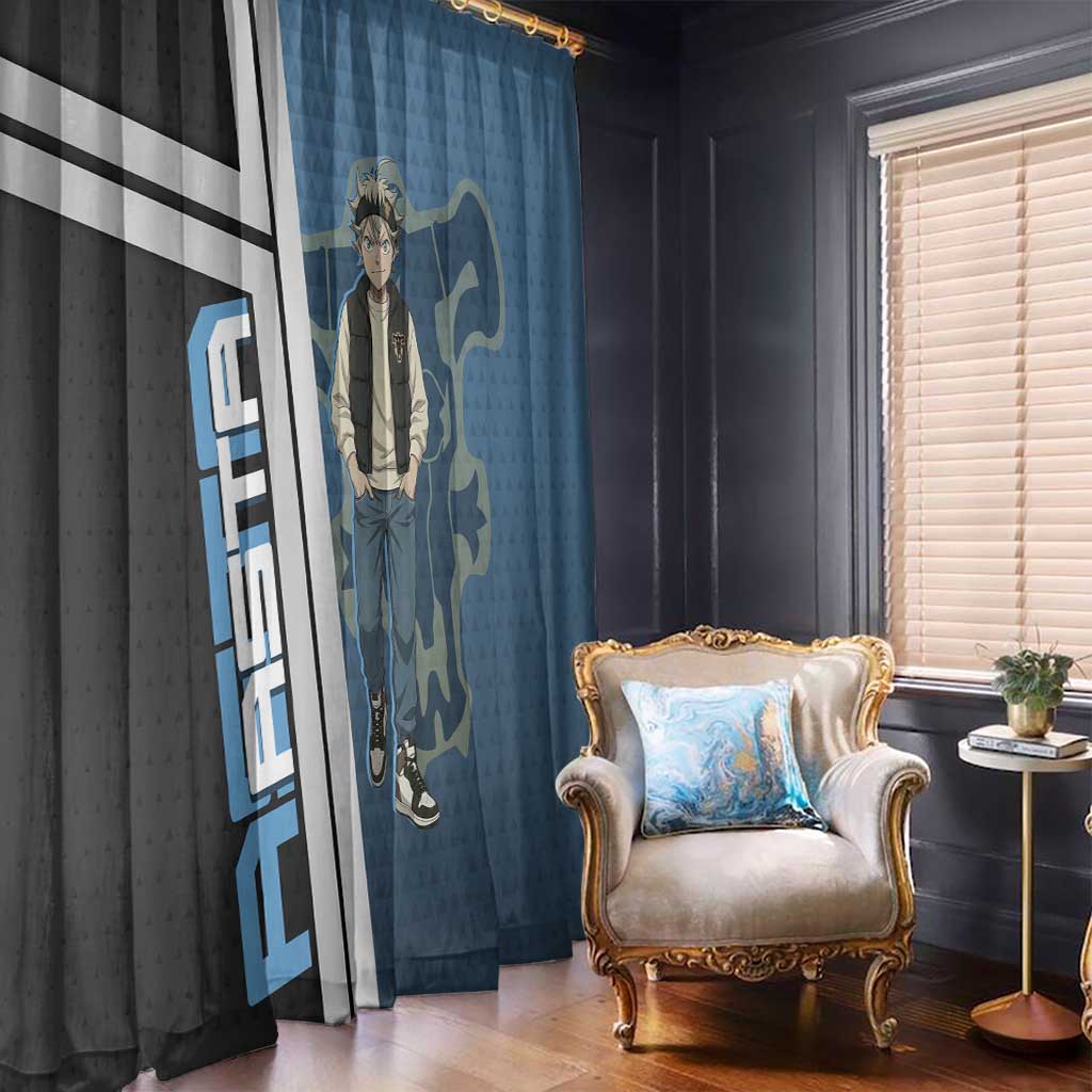 Asta from Black Clover in Modern Streetwear Window Curtain Black Clover Anime Aesthetic - Asta Style