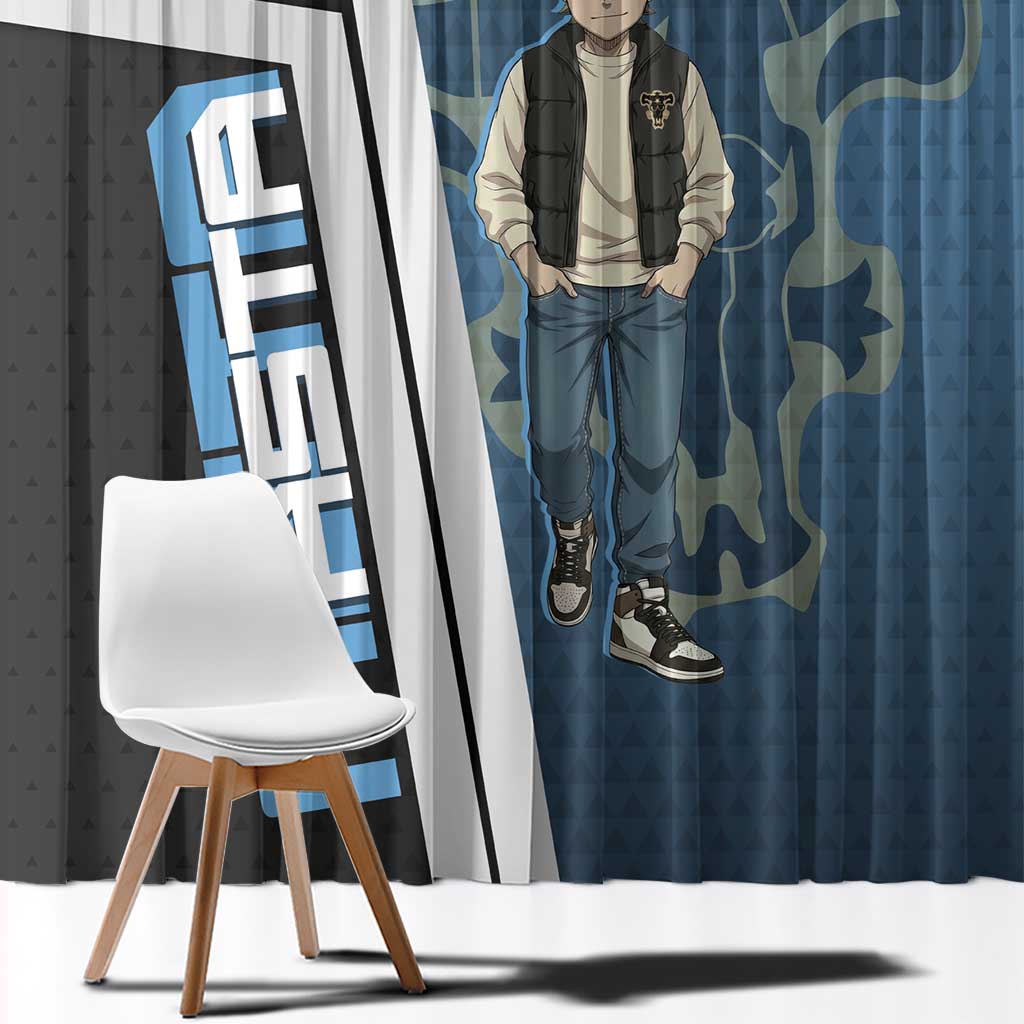 Asta from Black Clover in Modern Streetwear Window Curtain Black Clover Anime Aesthetic - Asta Style