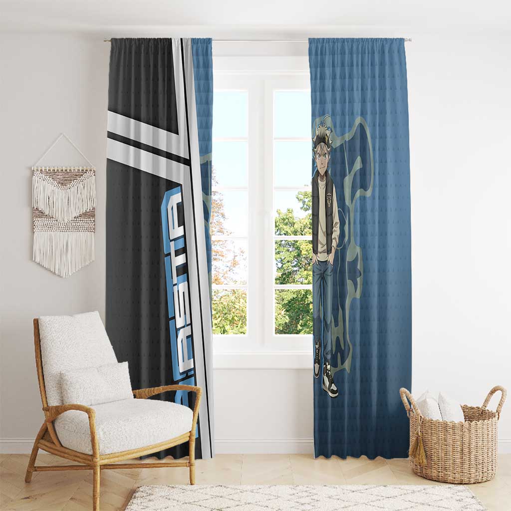 Asta from Black Clover in Modern Streetwear Window Curtain Black Clover Anime Aesthetic - Asta Style