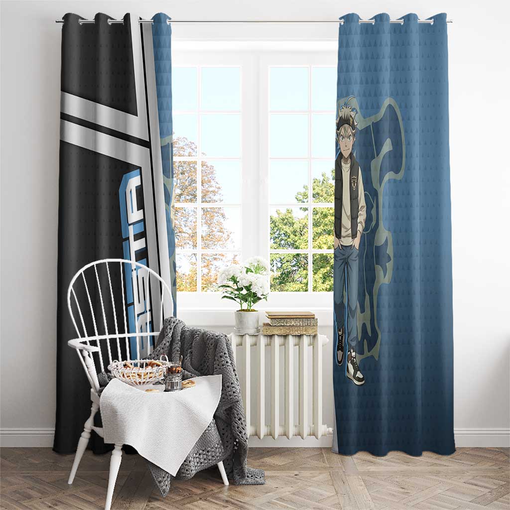 Asta from Black Clover in Modern Streetwear Window Curtain Black Clover Anime Aesthetic - Asta Style