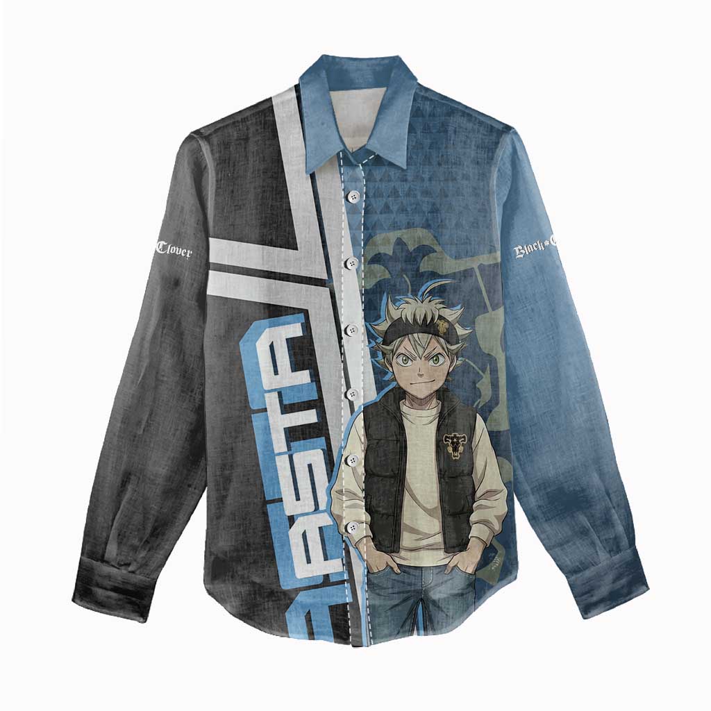 Asta from Black Clover in Modern Streetwear Women Casual Shirt Black Clover Anime Aesthetic - Asta Style
