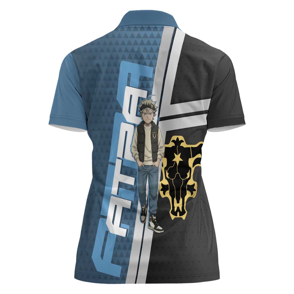 Asta from Black Clover in Modern Streetwear Women Polo Shirt Black Clover Anime Aesthetic - Asta Style