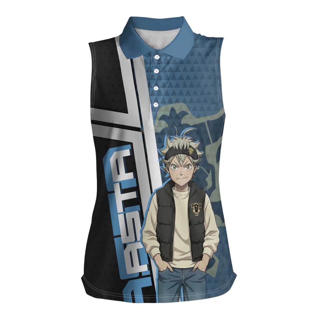 Asta from Black Clover in Modern Streetwear Women Sleeveless Polo Shirt Black Clover Anime Aesthetic - Asta Style