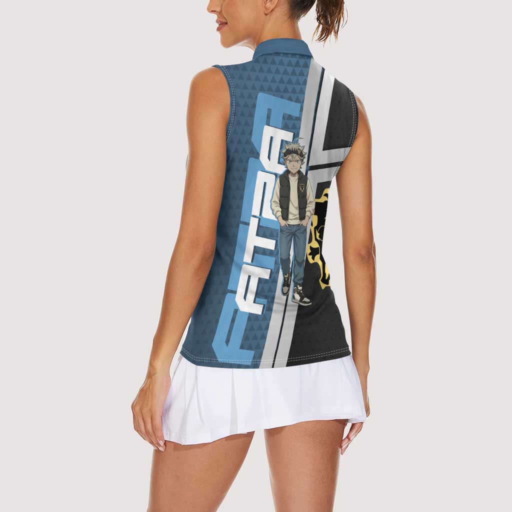 Asta from Black Clover in Modern Streetwear Women Sleeveless Polo Shirt Black Clover Anime Aesthetic - Asta Style