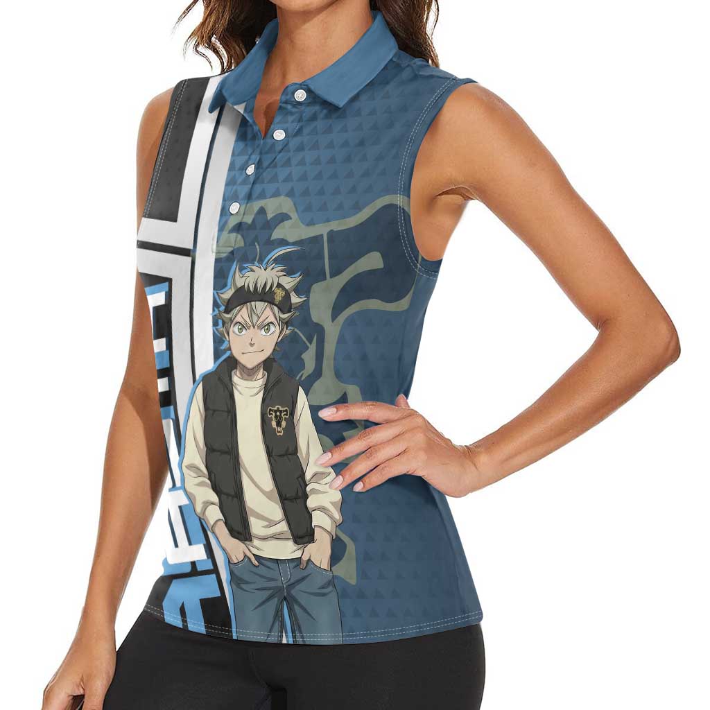 Asta from Black Clover in Modern Streetwear Women Sleeveless Polo Shirt Black Clover Anime Aesthetic - Asta Style