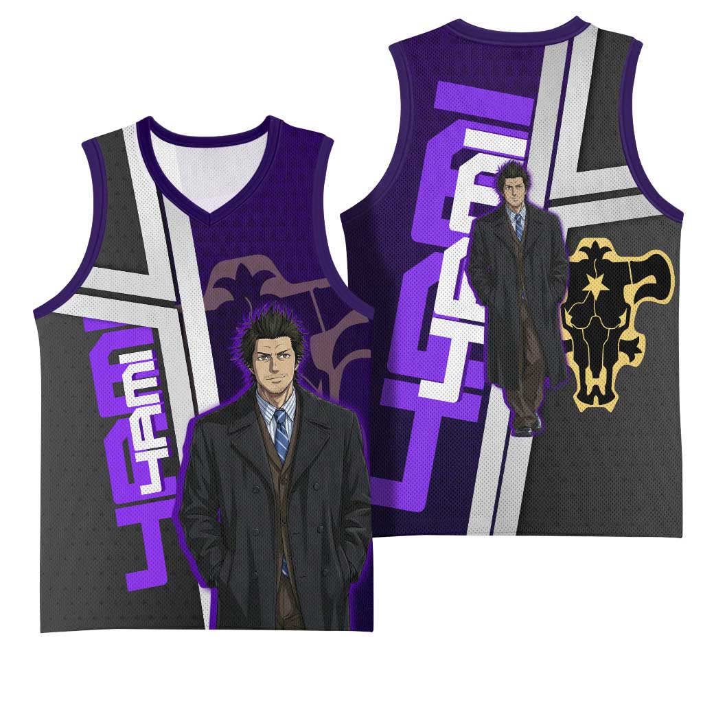 Yami Sukehiro Basketball Jersey Dark Anime Graphic Style