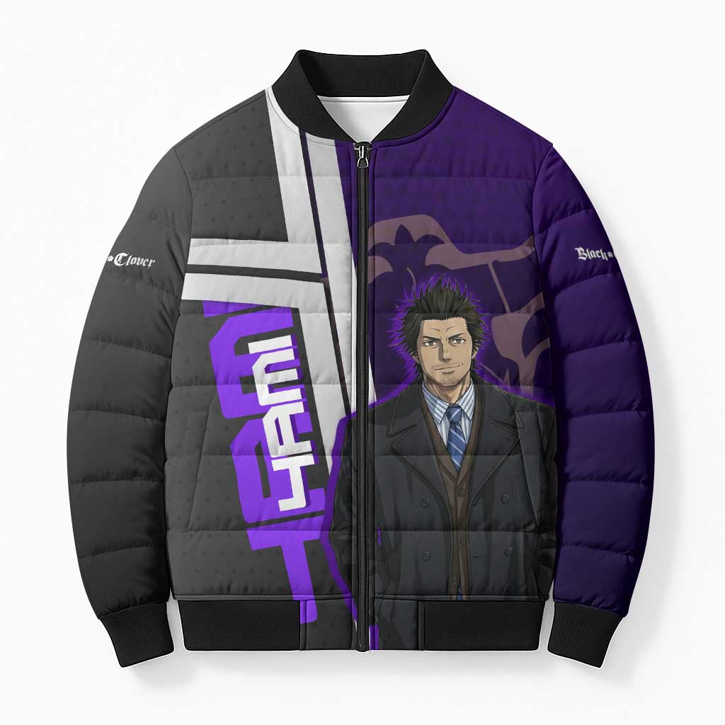Yami Sukehiro Bomber Puffer Jacket Dark Anime Graphic Style