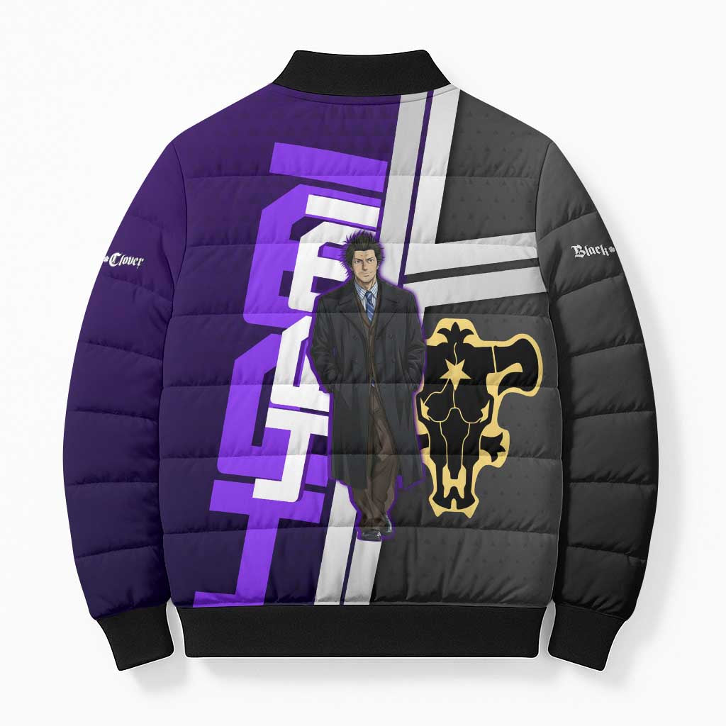 Yami Sukehiro Bomber Puffer Jacket Dark Anime Graphic Style
