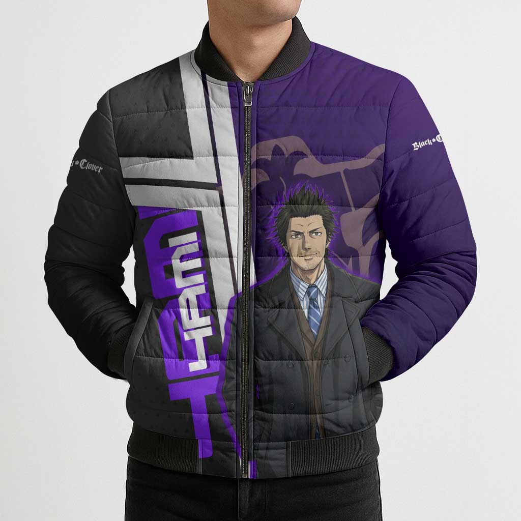 Yami Sukehiro Bomber Puffer Jacket Dark Anime Graphic Style