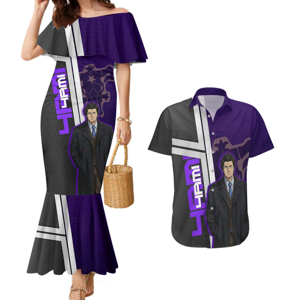 Yami Sukehiro Couples Matching Mermaid Dress and Hawaiian Shirt Dark Anime Graphic Style