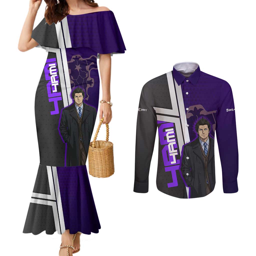 Yami Sukehiro Couples Matching Mermaid Dress and Long Sleeve Button Shirt Dark Anime Graphic Style