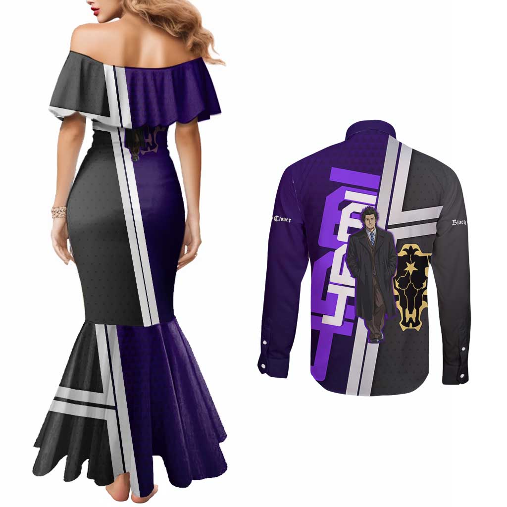 Yami Sukehiro Couples Matching Mermaid Dress and Long Sleeve Button Shirt Dark Anime Graphic Style