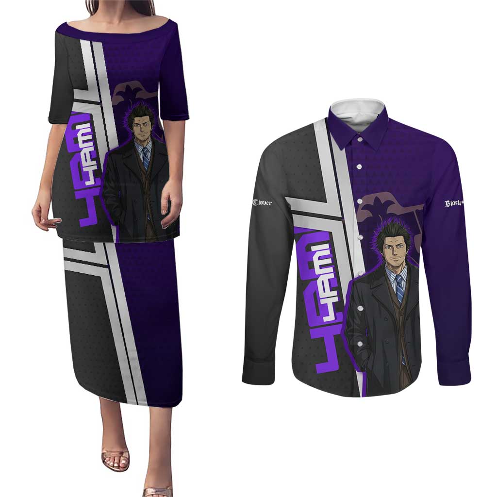 Yami Sukehiro Couples Matching Puletasi and Long Sleeve Button Shirt Dark Anime Graphic Style