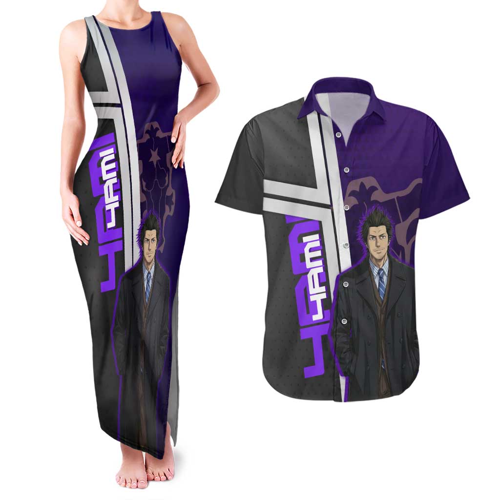 Yami Sukehiro Couples Matching Tank Maxi Dress and Hawaiian Shirt Dark Anime Graphic Style
