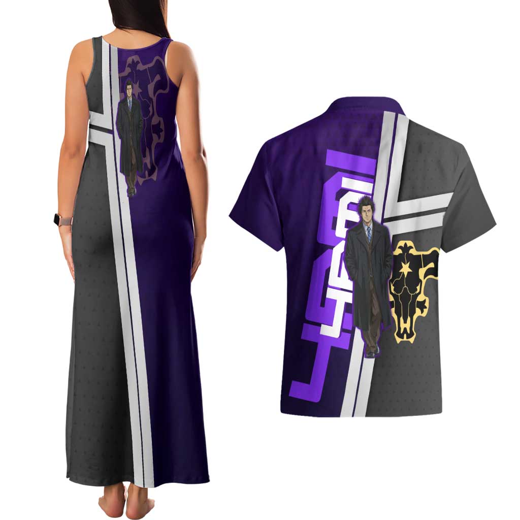 Yami Sukehiro Couples Matching Tank Maxi Dress and Hawaiian Shirt Dark Anime Graphic Style