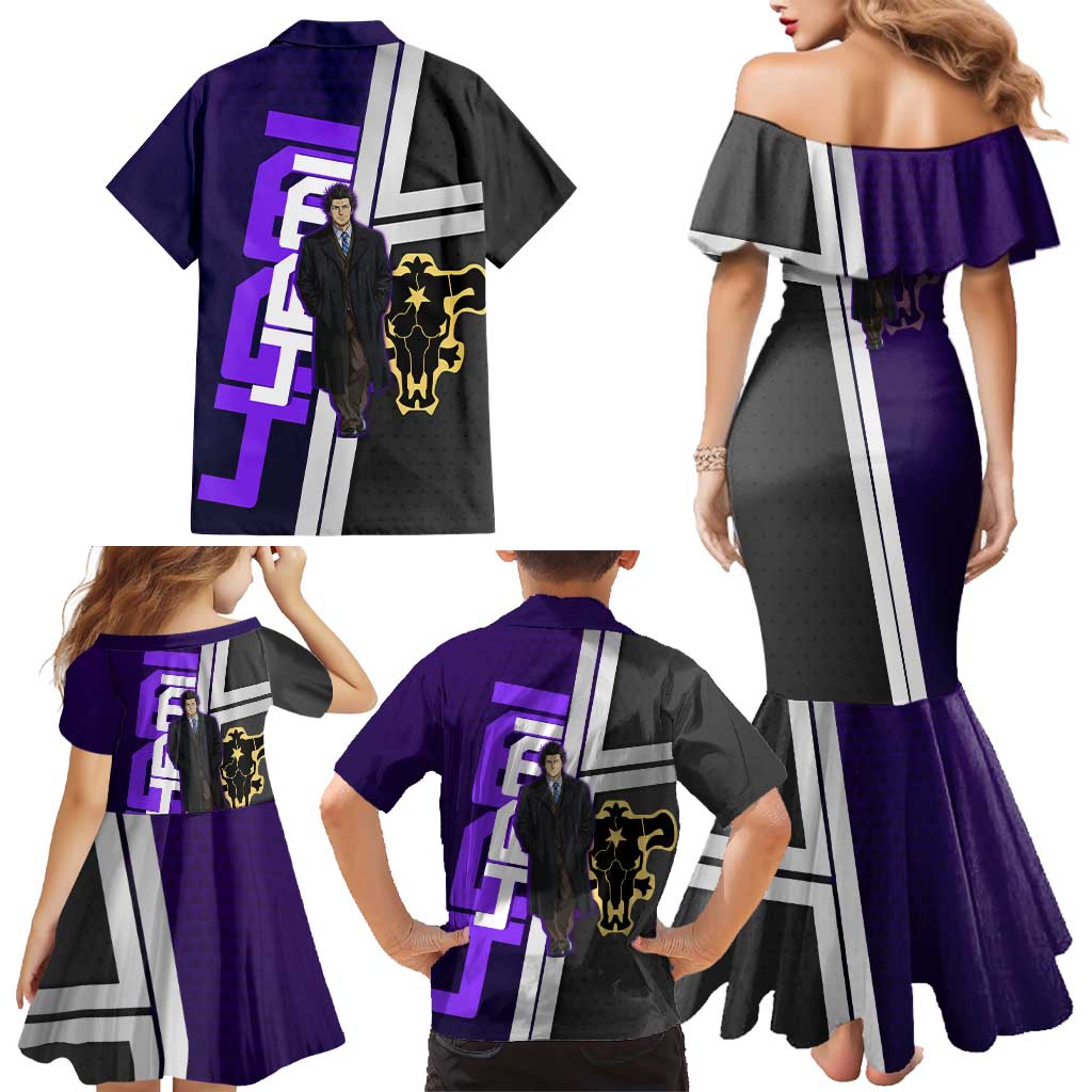 Yami Sukehiro Family Matching Mermaid Dress and Hawaiian Shirt Dark Anime Graphic Style