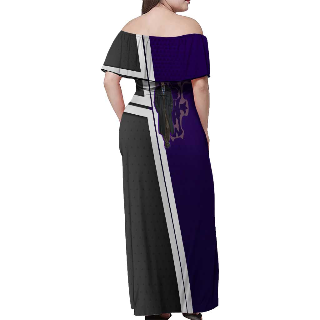 Yami Sukehiro Family Matching Off Shoulder Maxi Dress and Hawaiian Shirt Dark Anime Graphic Style