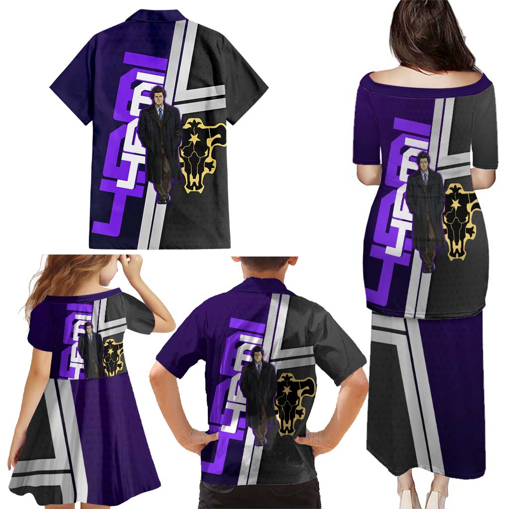 Yami Sukehiro Family Matching Puletasi and Hawaiian Shirt Dark Anime Graphic Style