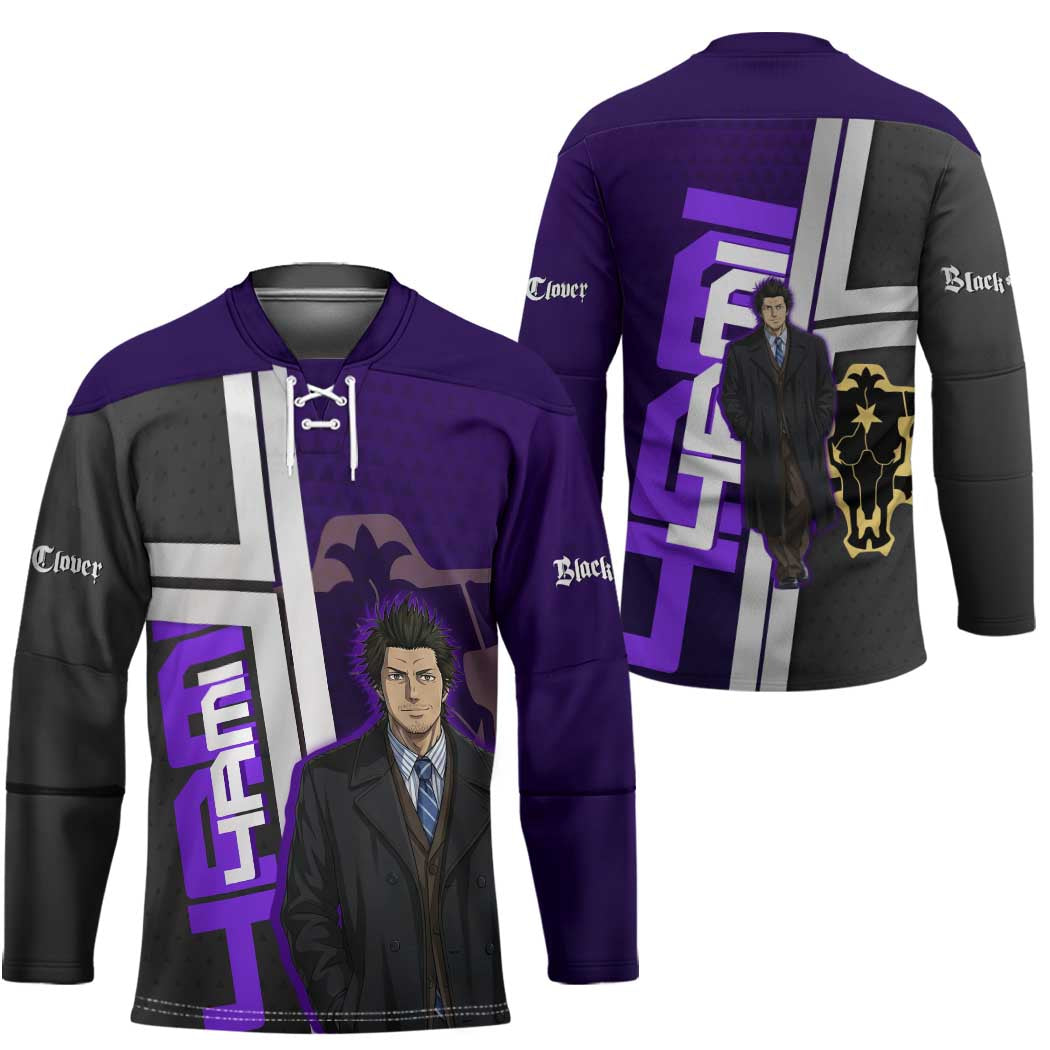 Yami Sukehiro Hockey Jersey Dark Anime Graphic Style