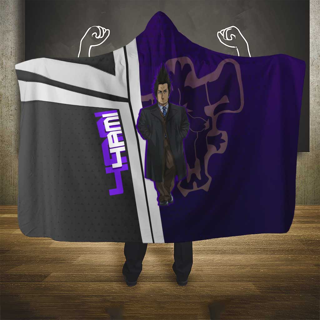 Yami Sukehiro Hooded Blanket Dark Anime Graphic Style