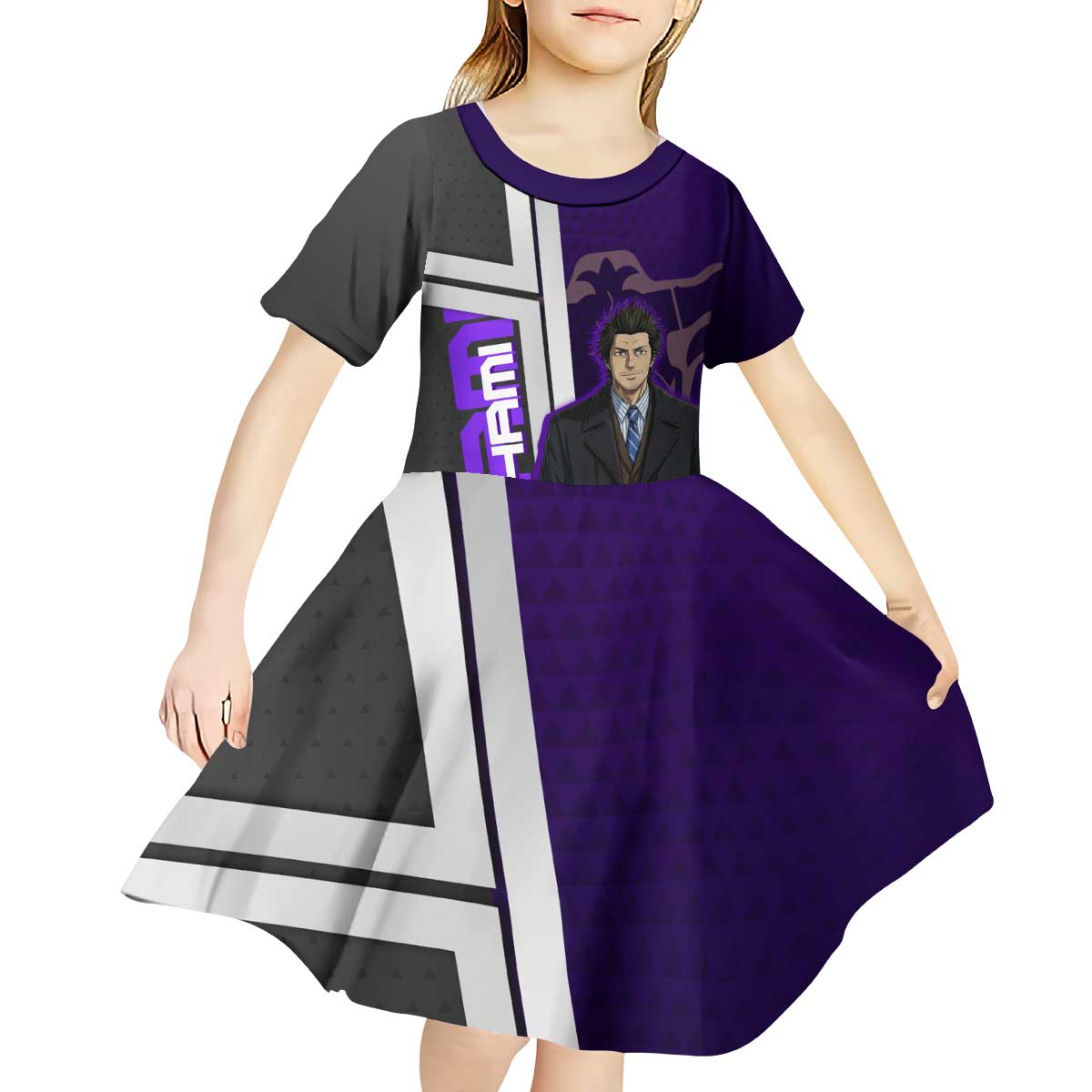 Yami Sukehiro Kid Short Sleeve Dress Dark Anime Graphic Style