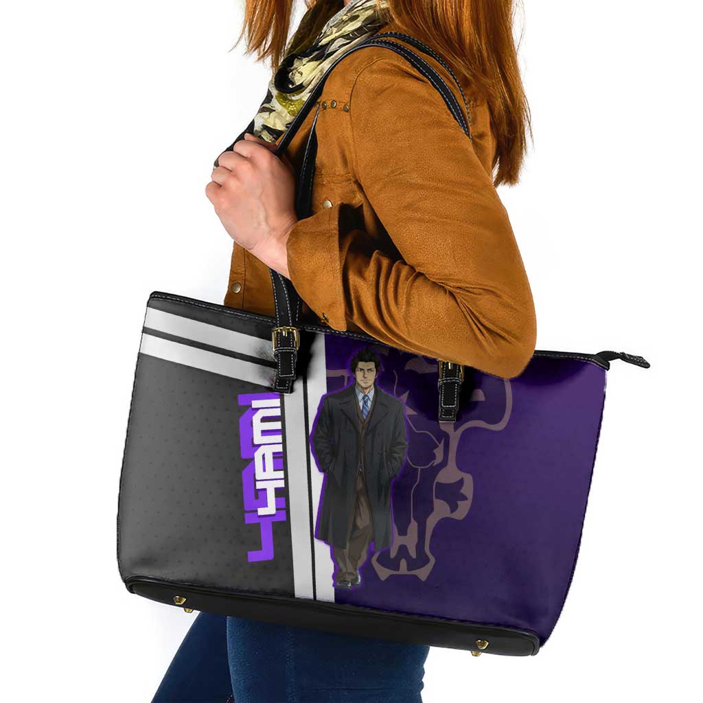 Yami Sukehiro Leather Tote Bag Dark Anime Graphic Style