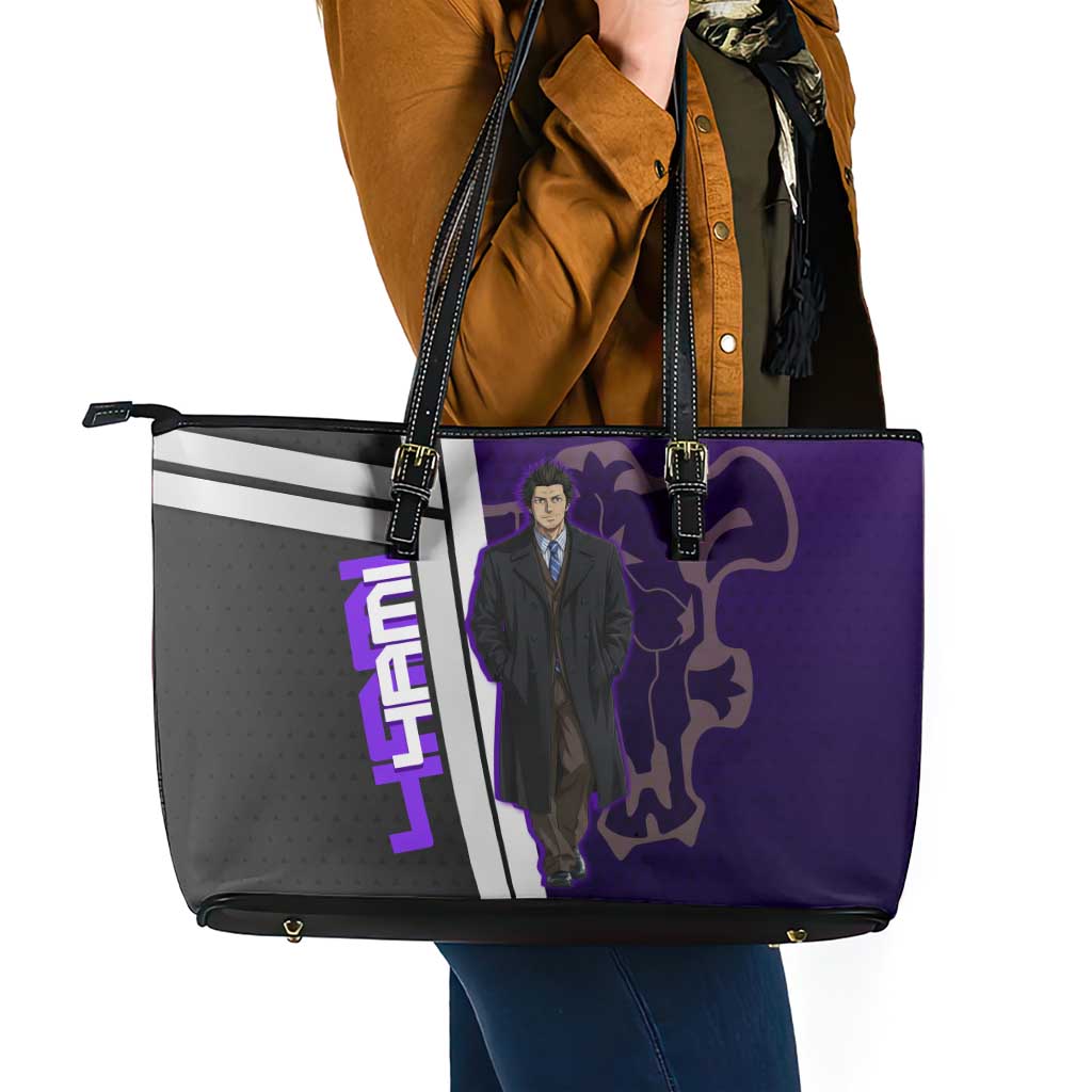 Yami Sukehiro Leather Tote Bag Dark Anime Graphic Style