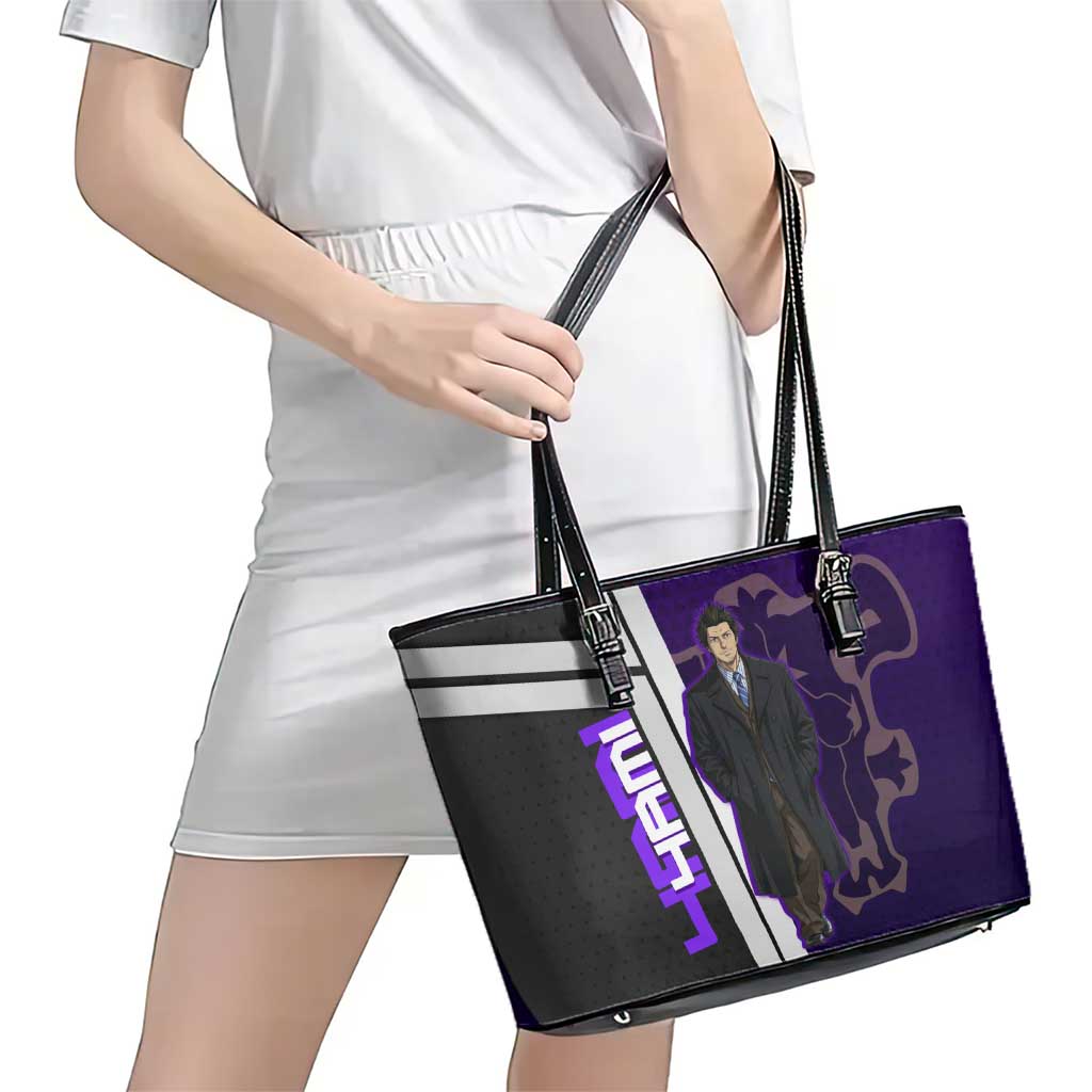 Yami Sukehiro Leather Tote Bag Dark Anime Graphic Style