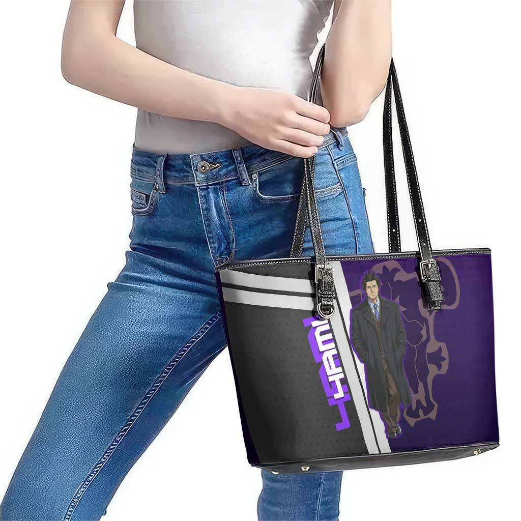Yami Sukehiro Leather Tote Bag Dark Anime Graphic Style