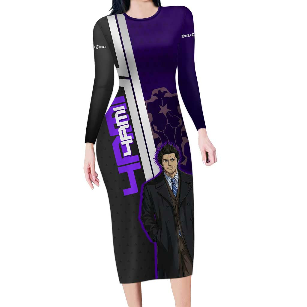 Yami Sukehiro Long Sleeve Bodycon Dress Dark Anime Graphic Style