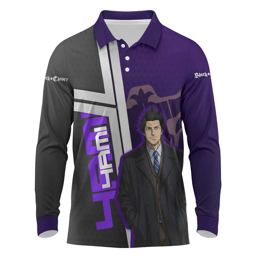 Yami Sukehiro Long Sleeve Polo Shirt Dark Anime Graphic Style