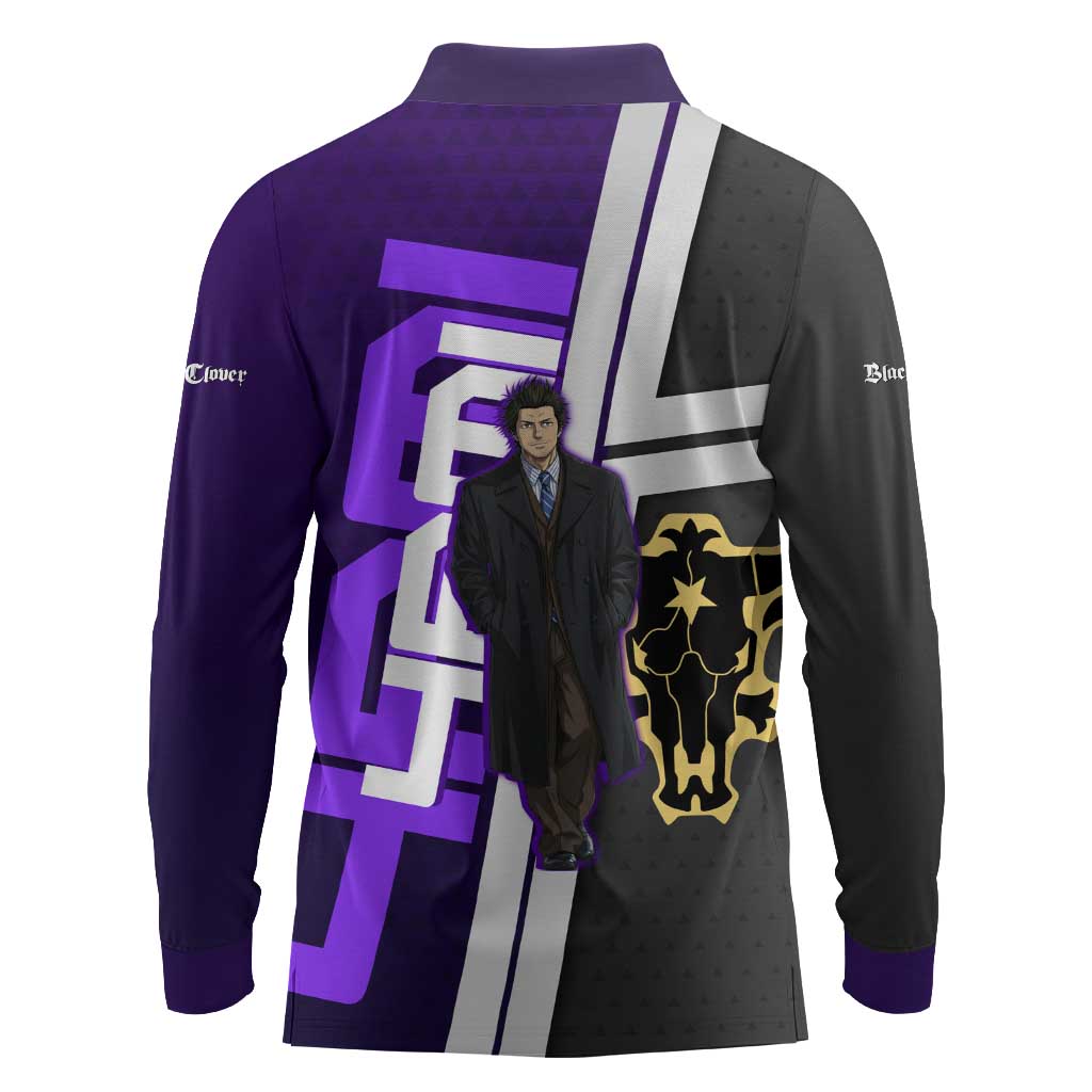 Yami Sukehiro Long Sleeve Polo Shirt Dark Anime Graphic Style