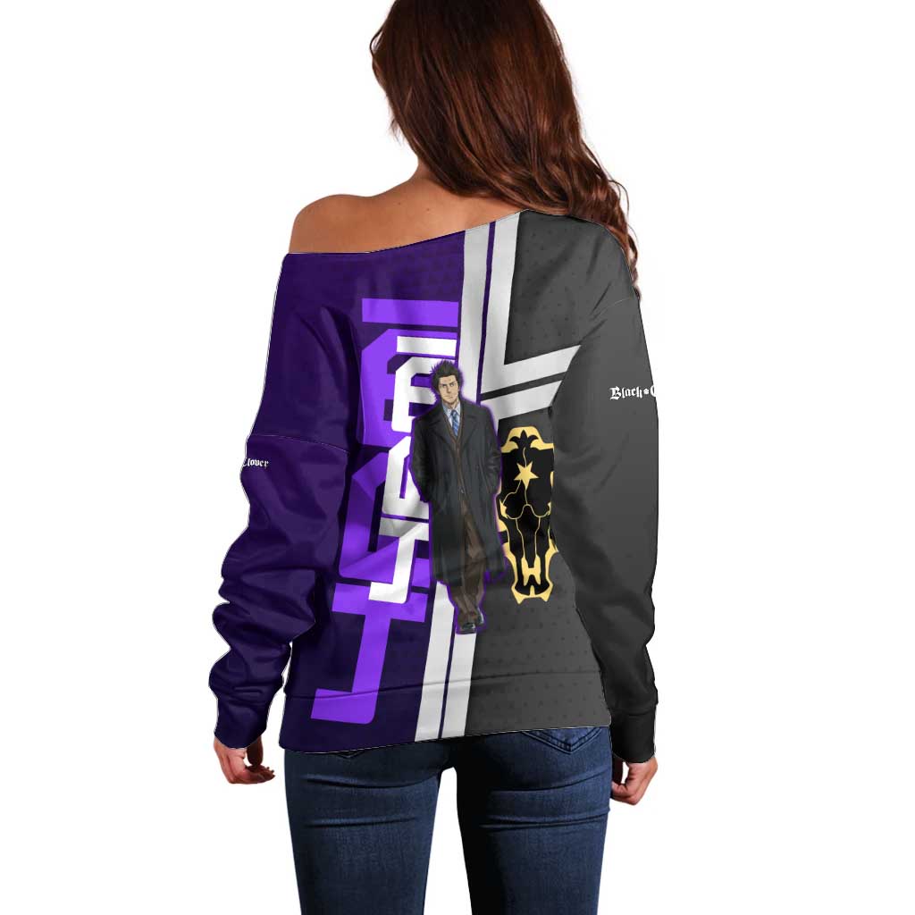 Yami Sukehiro Off Shoulder Sweater Dark Anime Graphic Style