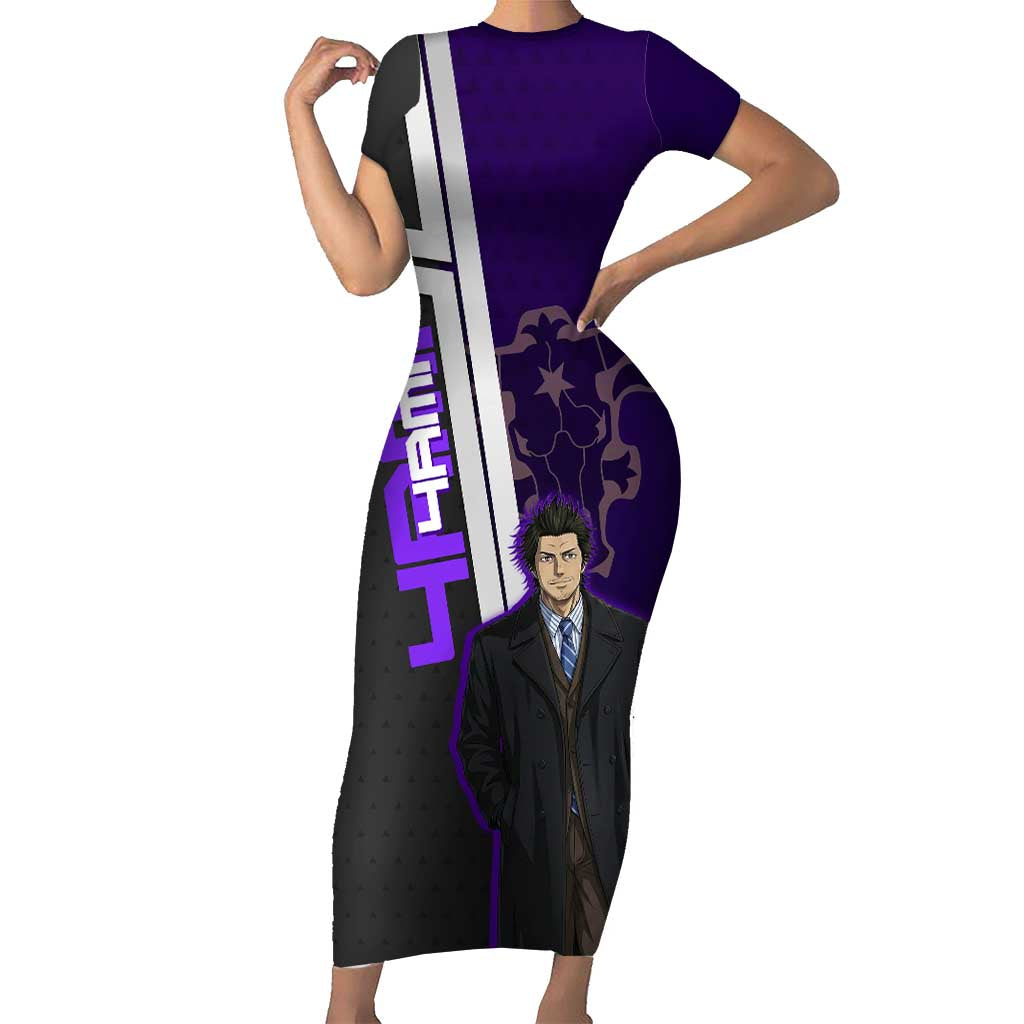 Yami Sukehiro Short Sleeve Bodycon Dress Dark Anime Graphic Style