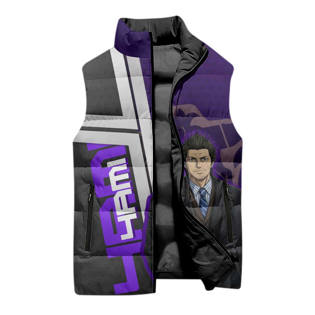 Yami Sukehiro Sleeveless Puffer Jacket Dark Anime Graphic Style